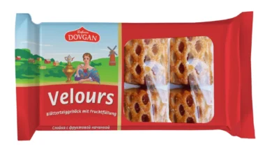 DOVGAN Velours Blätterteiggebäck mit Fruchtfüllung 192g