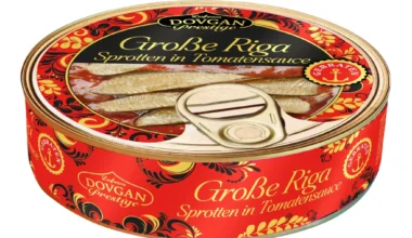 DOVGAN Prestige Große Riga Sprotten in Tomatensauce 240g