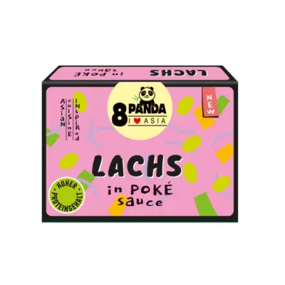 8 Panda Lachs nach Korean Art (Poke Sauce) Dingle 110g