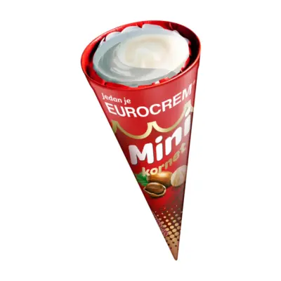 Eurocrem Mini kornet Waffelhörnchen mit Kakao- und Milchcremefüllung 65g