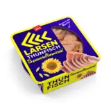 LARSEN Thunfisch in Sonnenblumenöl mit transparentem Deckel 160g